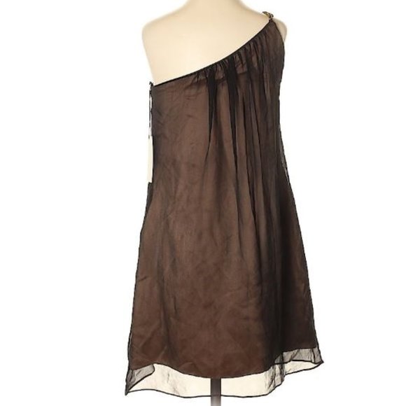 👋🎯NWT Nancy Rose Overlay Dress Brown Size 2 - Picture 2 of 10